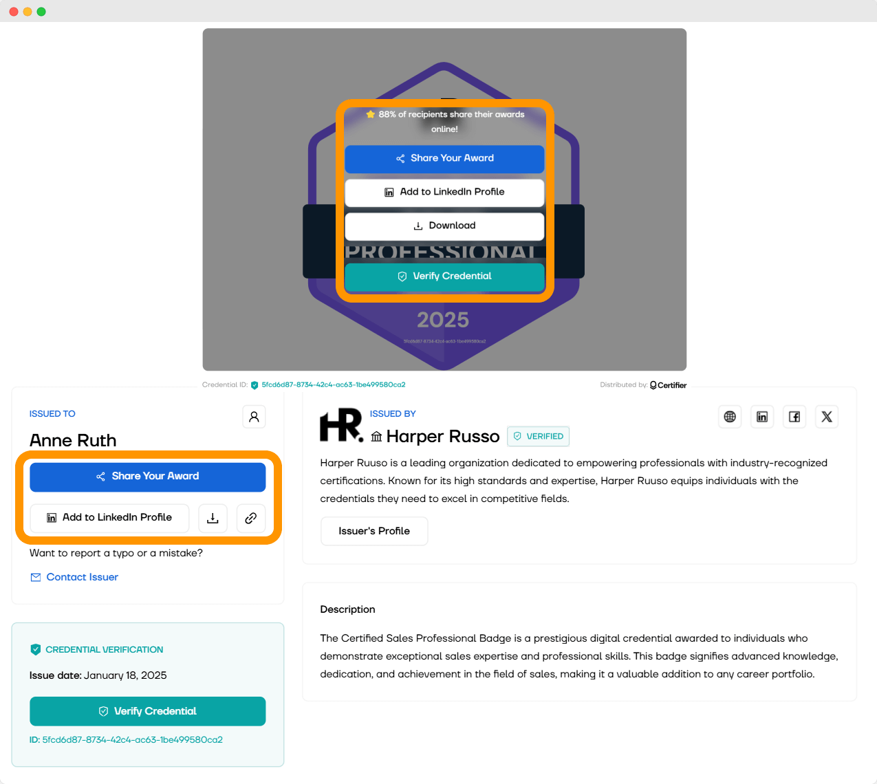 Learning how to add badge on LinkedIn and to the social media profile via Certifier. Learning how to add badge on LinkedIn and to the social media profile via Certifier.