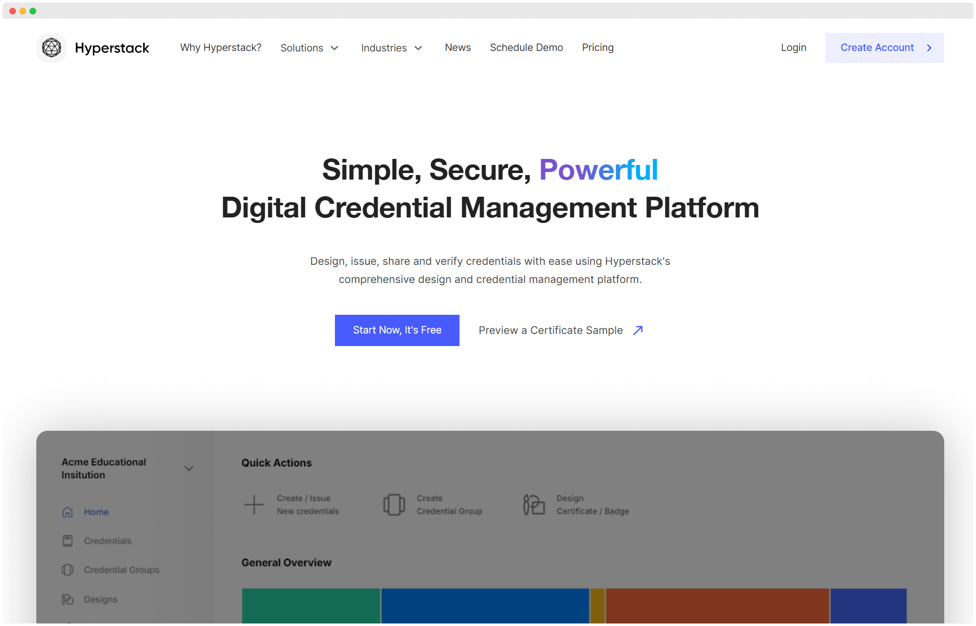 HyperStack homepage, one of the Credly alternatives. HyperStack homepage, one of the Credly alternatives.