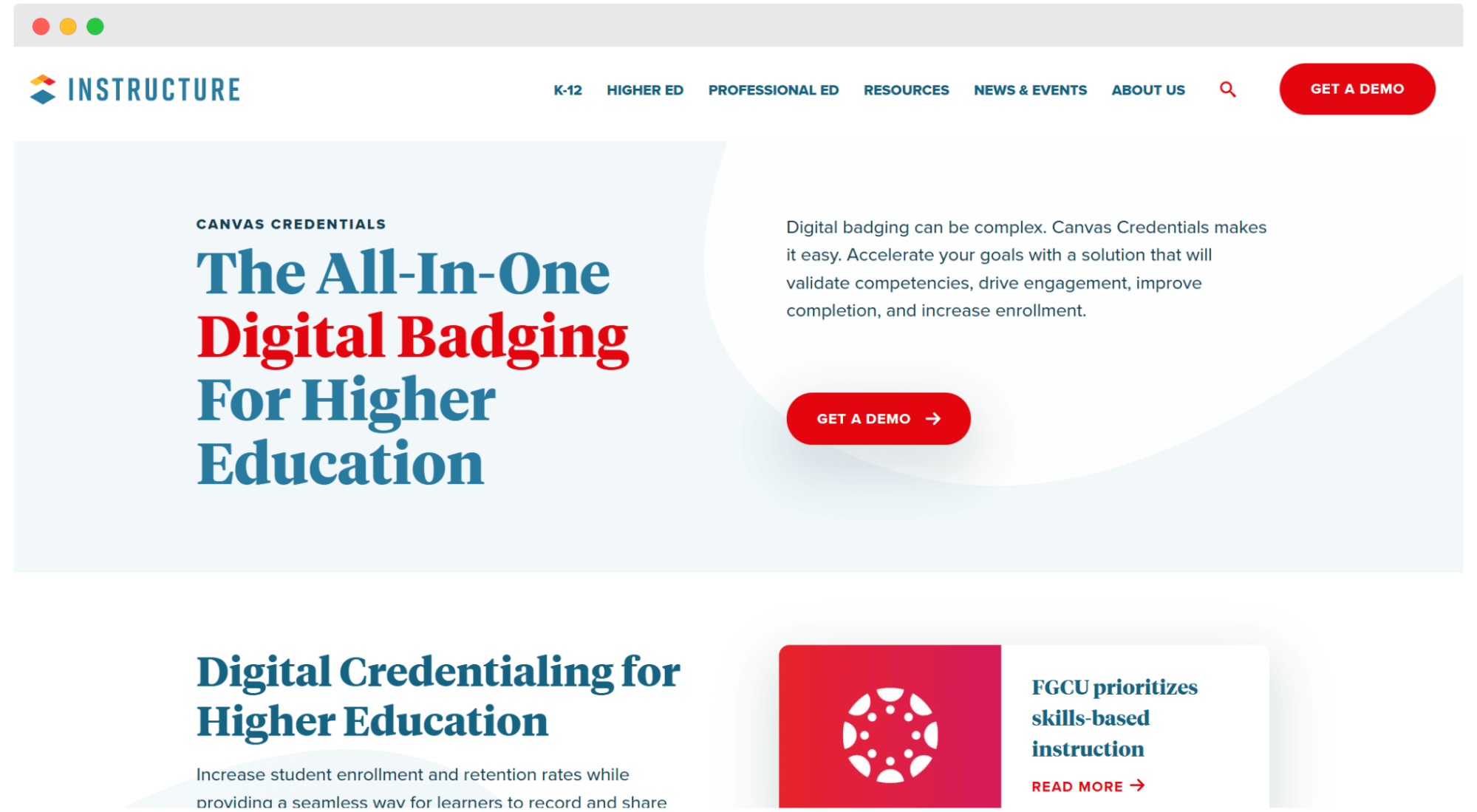 Canvas Credentials homepage, one of the Credly alternatives. Canvas Credentials homepage, one of the Credly alternatives.
