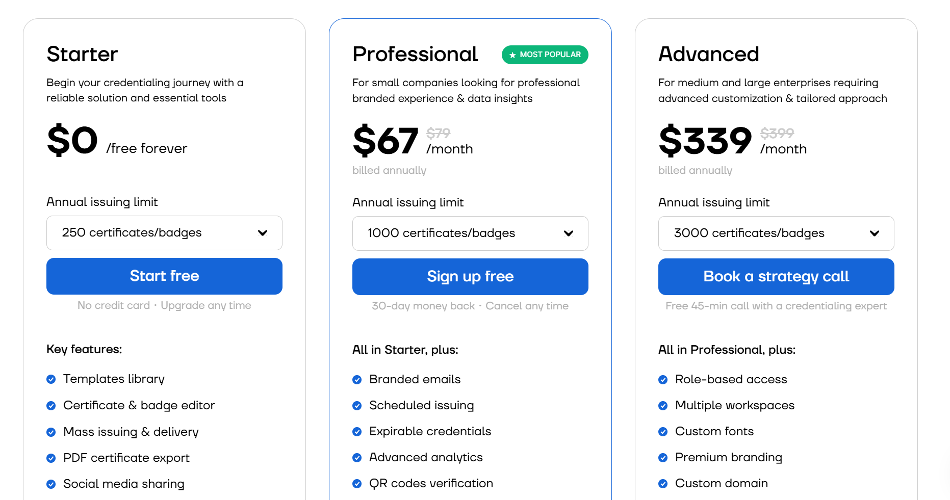 Certifier pricing as Credly alternative. Certifier pricing as Credly alternative.