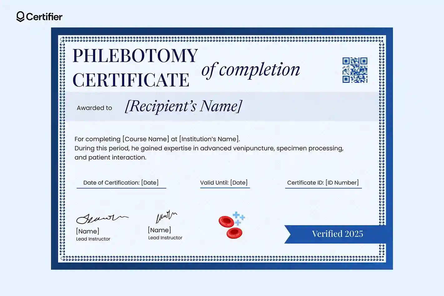 A phlebotomy certificate program online highlighting successful completion of a virtual training course focused on venipuncture and laboratory safety. A phlebotomy certificate program online highlighting successful completion of a virtual training course focused on venipuncture and laboratory safety.