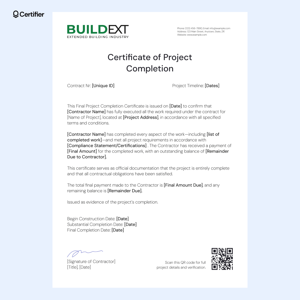 A residential building completion certificate format PDF used for confirming that all necessary inspections and approvals for home construction have been met. A residential building completion certificate format PDF used for confirming that all necessary inspections and approvals for home construction have been met.