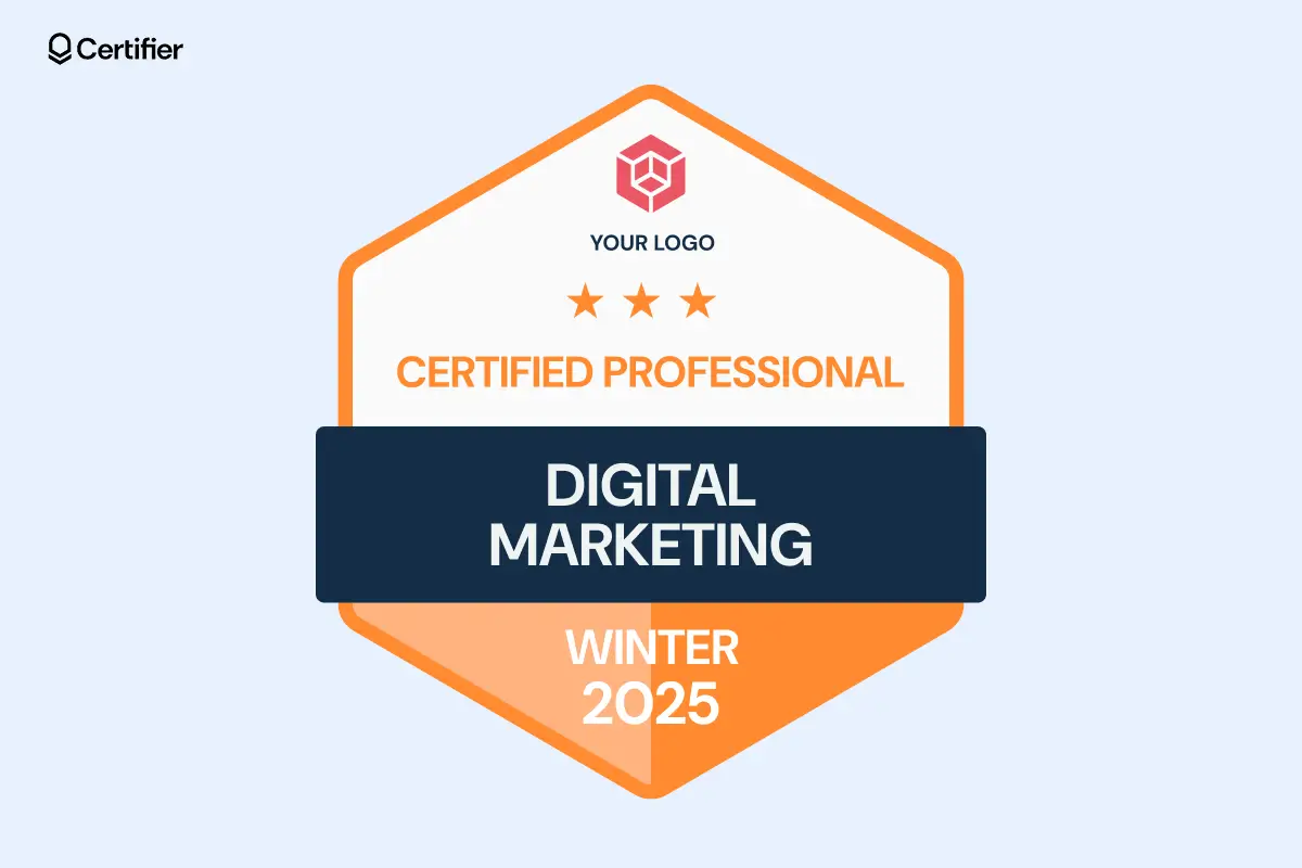 A modern virtual merit badge recognizing expertise in digital marketing. A modern virtual merit badge recognizing expertise in digital marketing.