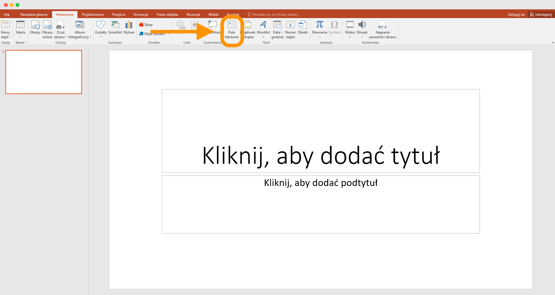 Wyjaśnienie jak dodać pole tekstowe w PowerPoint. Wyjaśnienie jak dodać pole tekstowe w PowerPoint.