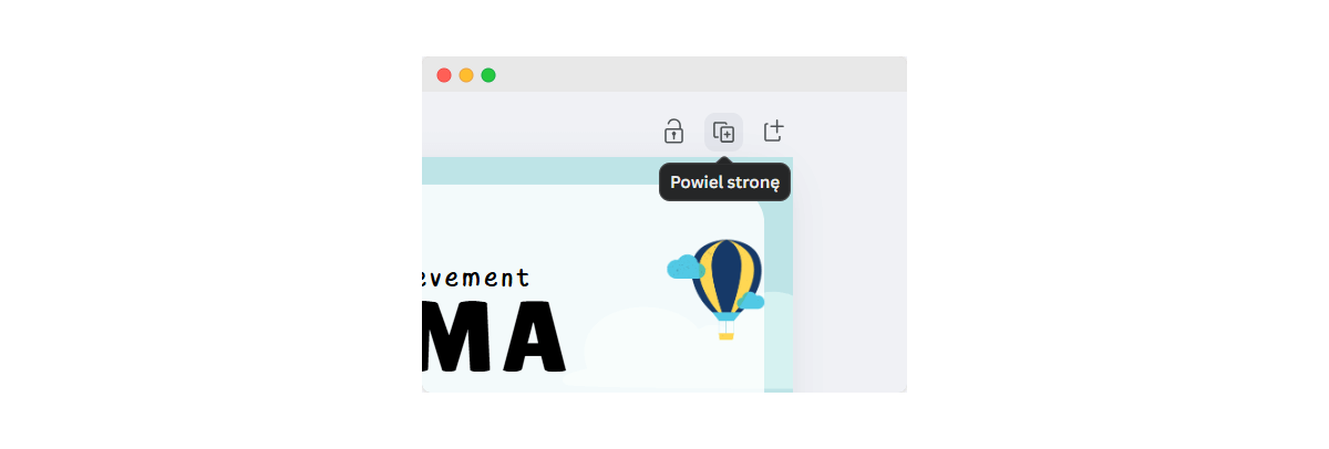 Dyplomy w Canvie - opcja umożliwiająca duplikowanie projektu. Dyplomy w Canvie - opcja umożliwiająca duplikowanie projektu.