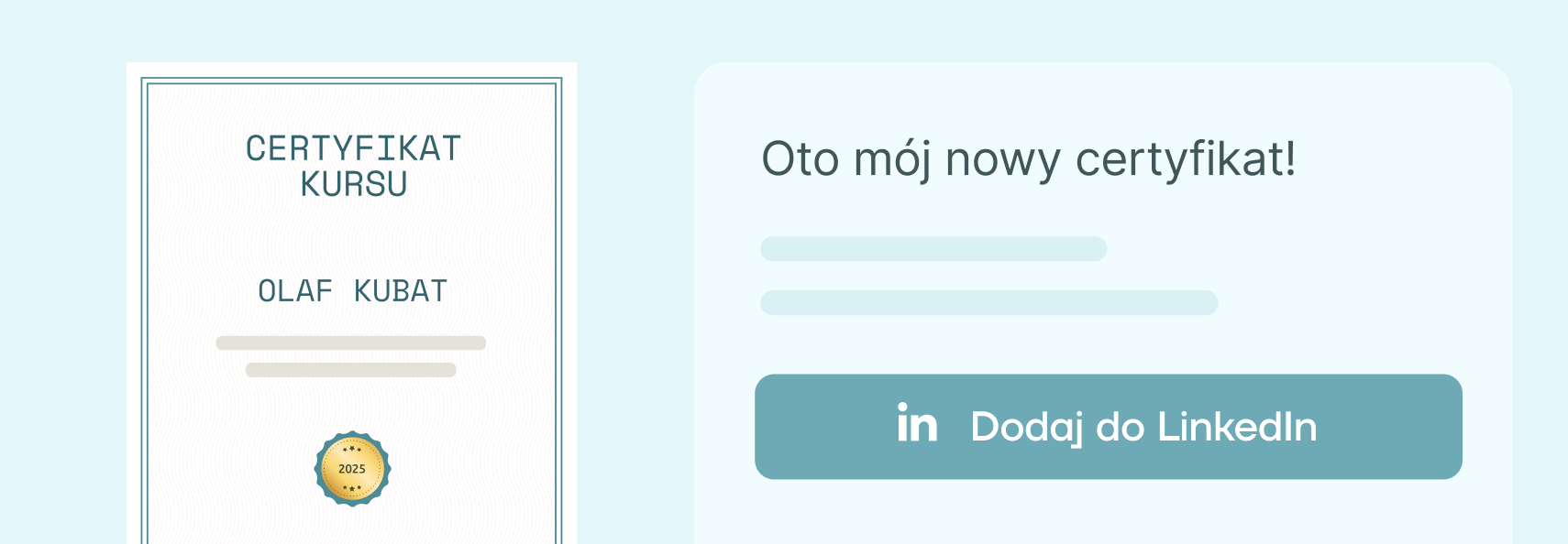 Poświadczenia LinkedIn Poświadczenia LinkedIn