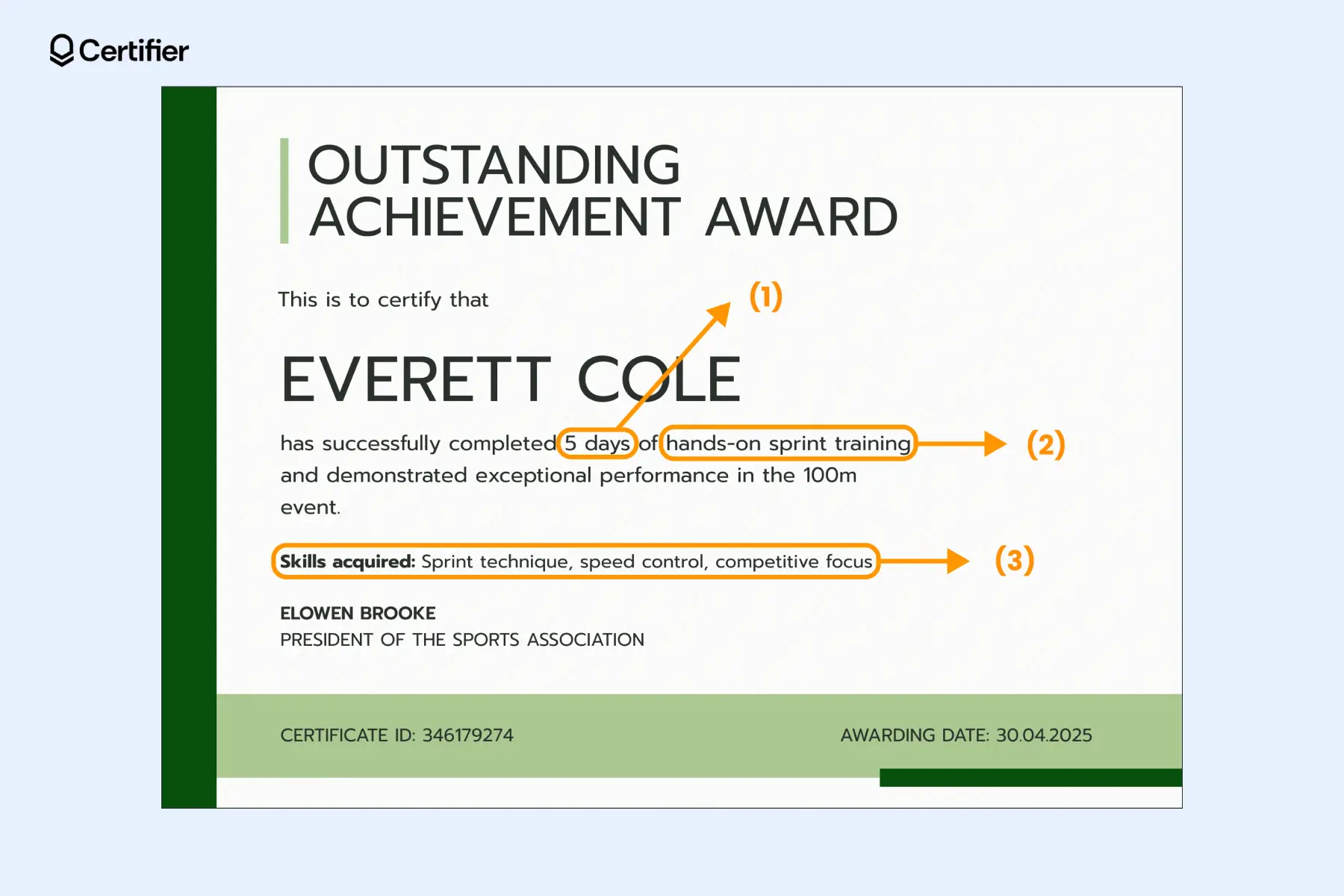 Achievement award certificate useful for understanding diploma vs certificate distinctions; can be used as a master's degree certificate. Achievement award certificate useful for understanding diploma vs certificate distinctions; can be used as a master's degree certificate.