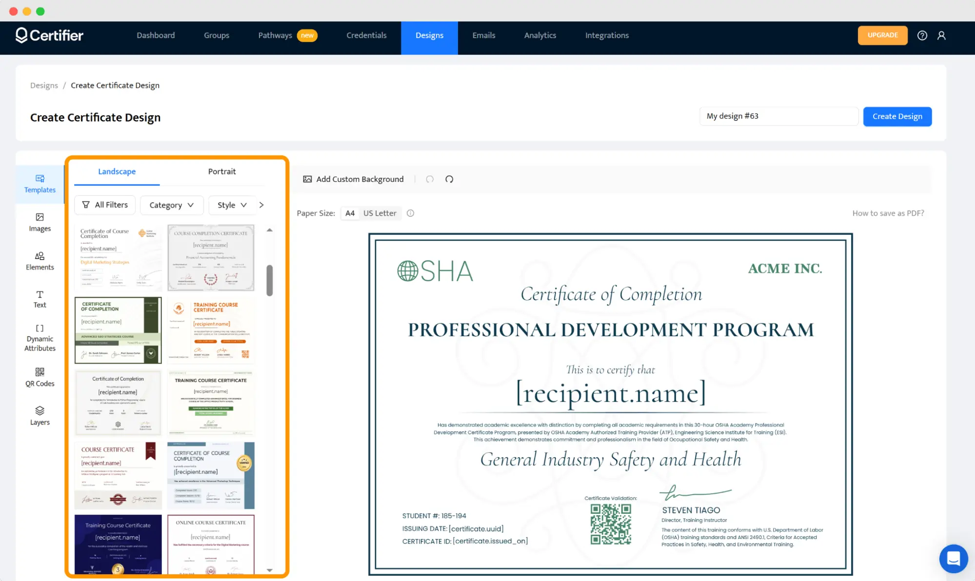 Certificate editor interface for customizing a Coursera machine learning certificate sample design with ease. Certificate editor interface for customizing a Coursera machine learning certificate sample design with ease.