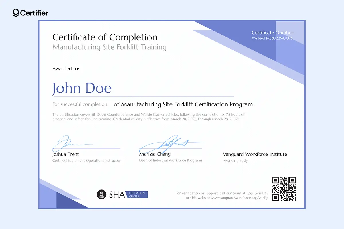 Printable forklift certificate template PDF for warehouse counterbalance certification and renewals. Printable forklift certificate template PDF for warehouse counterbalance certification and renewals.
