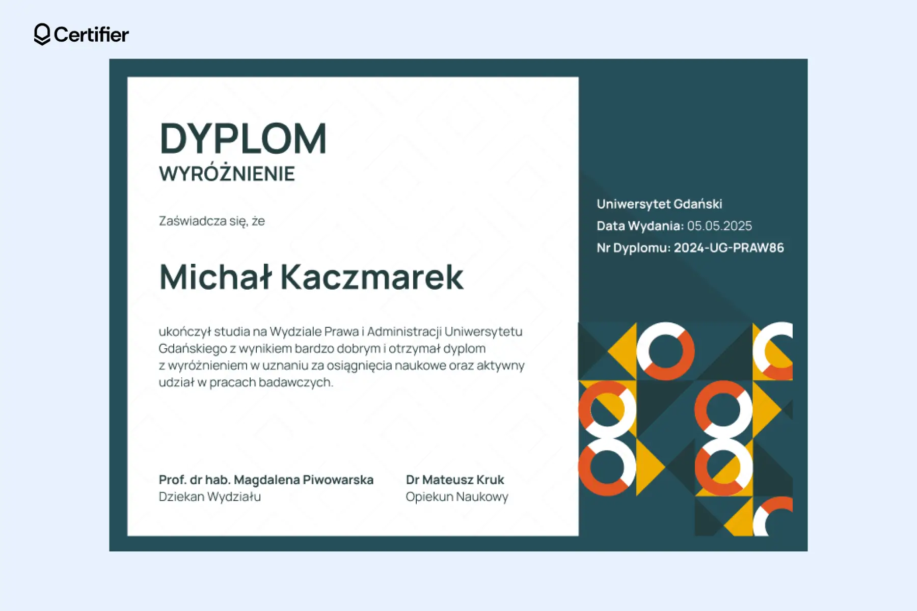 Wyrazisty wyróżnienie dyplom studia, z geometrycznym tłem jako podkład, miejscem na dodatkowe uwagi, można go wręczyć gdy student występuje na akademii. Wyrazisty wyróżnienie dyplom studia, z geometrycznym tłem jako podkład, miejscem na dodatkowe uwagi, można go wręczyć gdy student występuje na akademii.