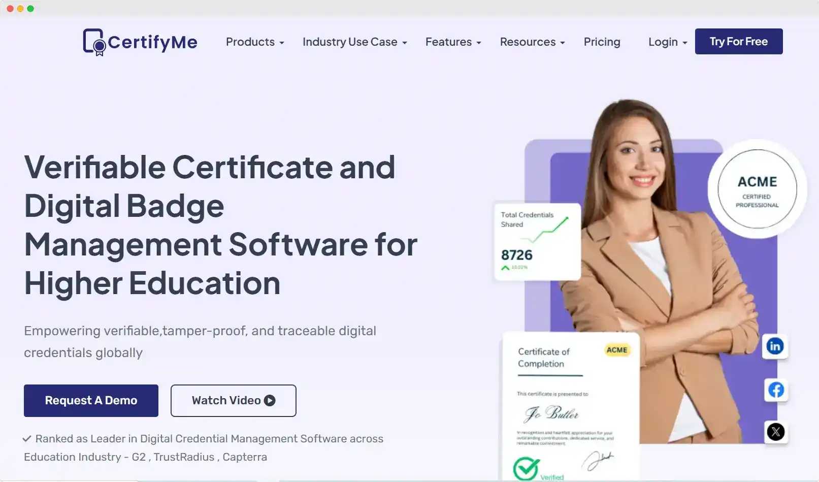 One of SimpleCert alternatives: CertifyMe. One of SimpleCert alternatives: CertifyMe.