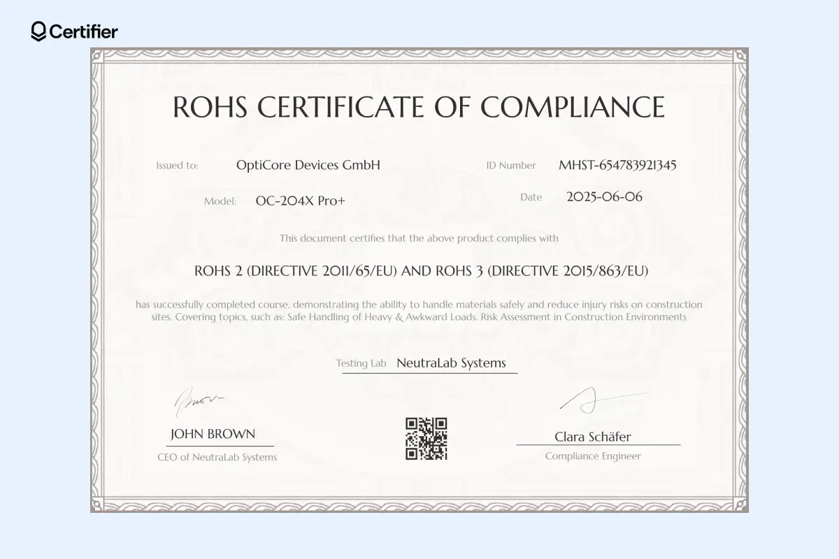 RoHS certificate of compliance template with RoHS 2 certificate of compliance template and RoHS 3 certificate of compliance template compliance fields. RoHS certificate of compliance template with RoHS 2 certificate of compliance template and RoHS 3 certificate of compliance template compliance fields.