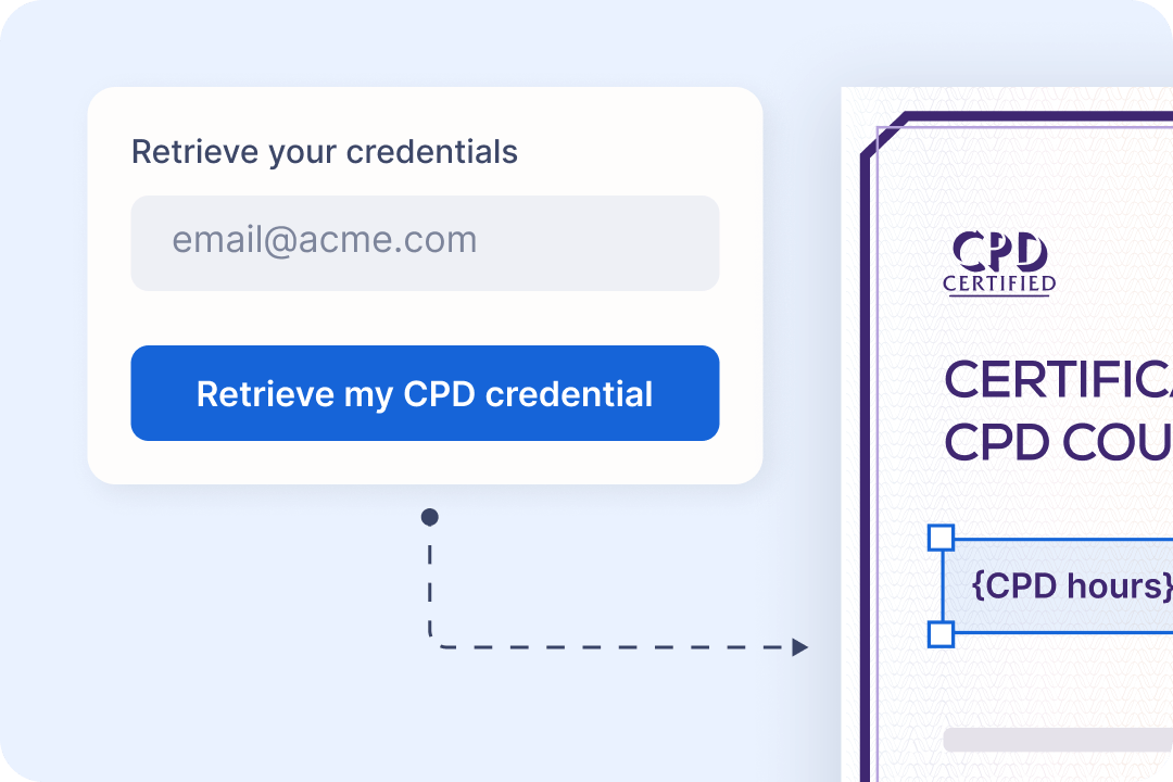 Offer self-service CPD certificate management