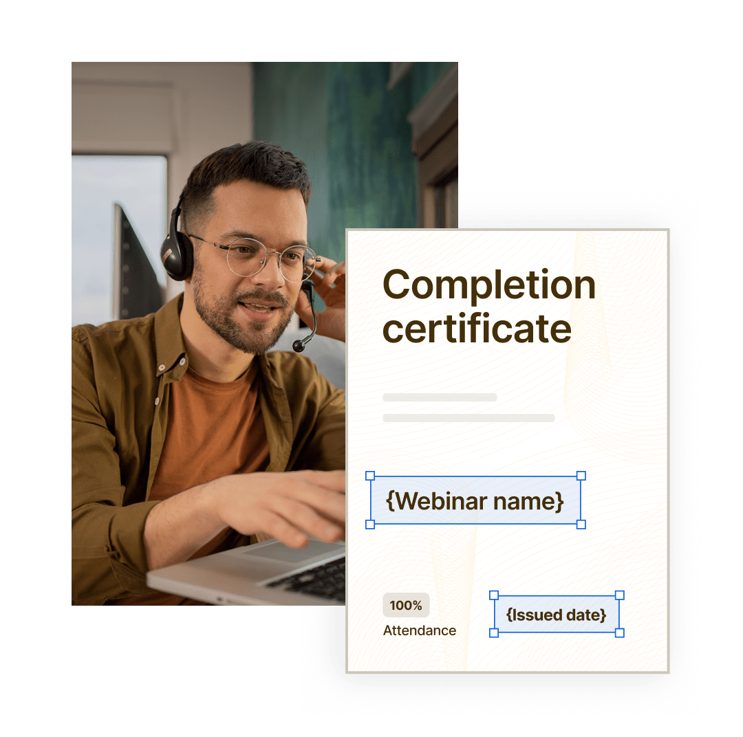 Drive webinar attendance with participation certificates Drive webinar attendance with participation certificates
