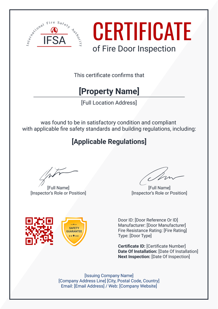 fire alarm installation certificate pdf