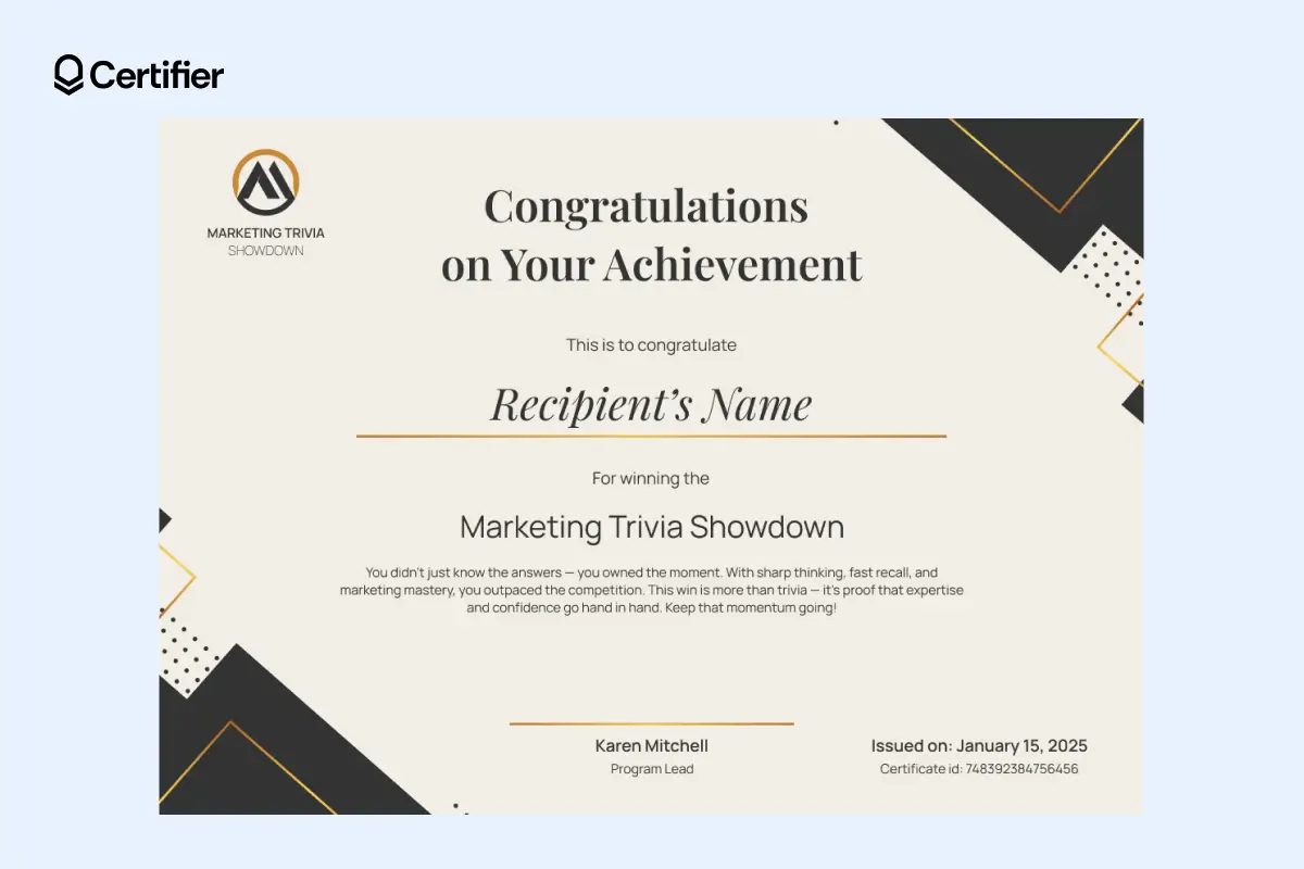 Free printable congratulations certificate template with geometric border and custom background support with enough room for congratulations certificate wording; can be used as a congratulations on your retirement certificate. Free printable congratulations certificate template with geometric border and custom background support with enough room for congratulations certificate wording; can be used as a congratulations on your retirement certificate.