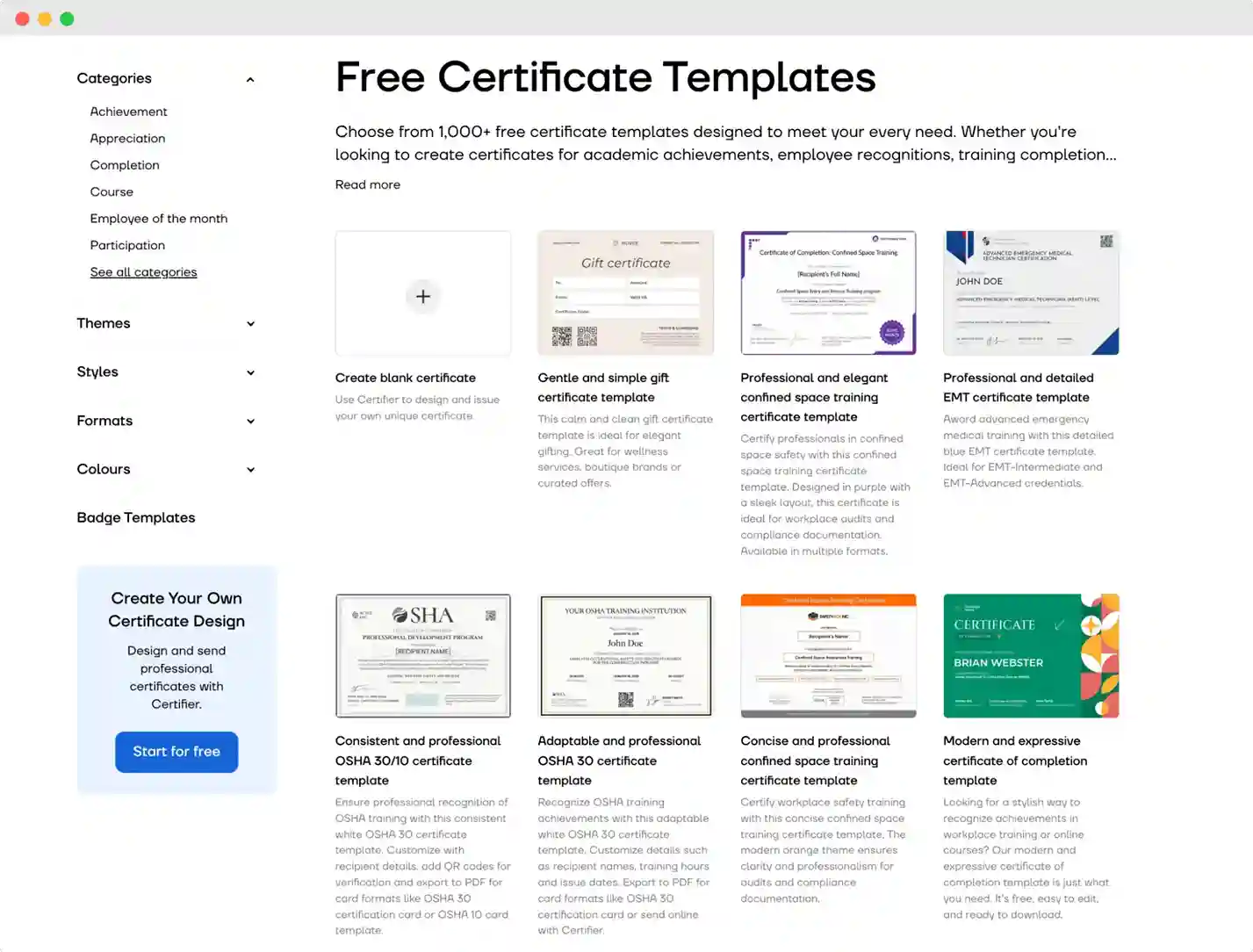 Certifier’s free certificate template gallery with editable designs. Certifier’s free certificate template gallery with editable designs.