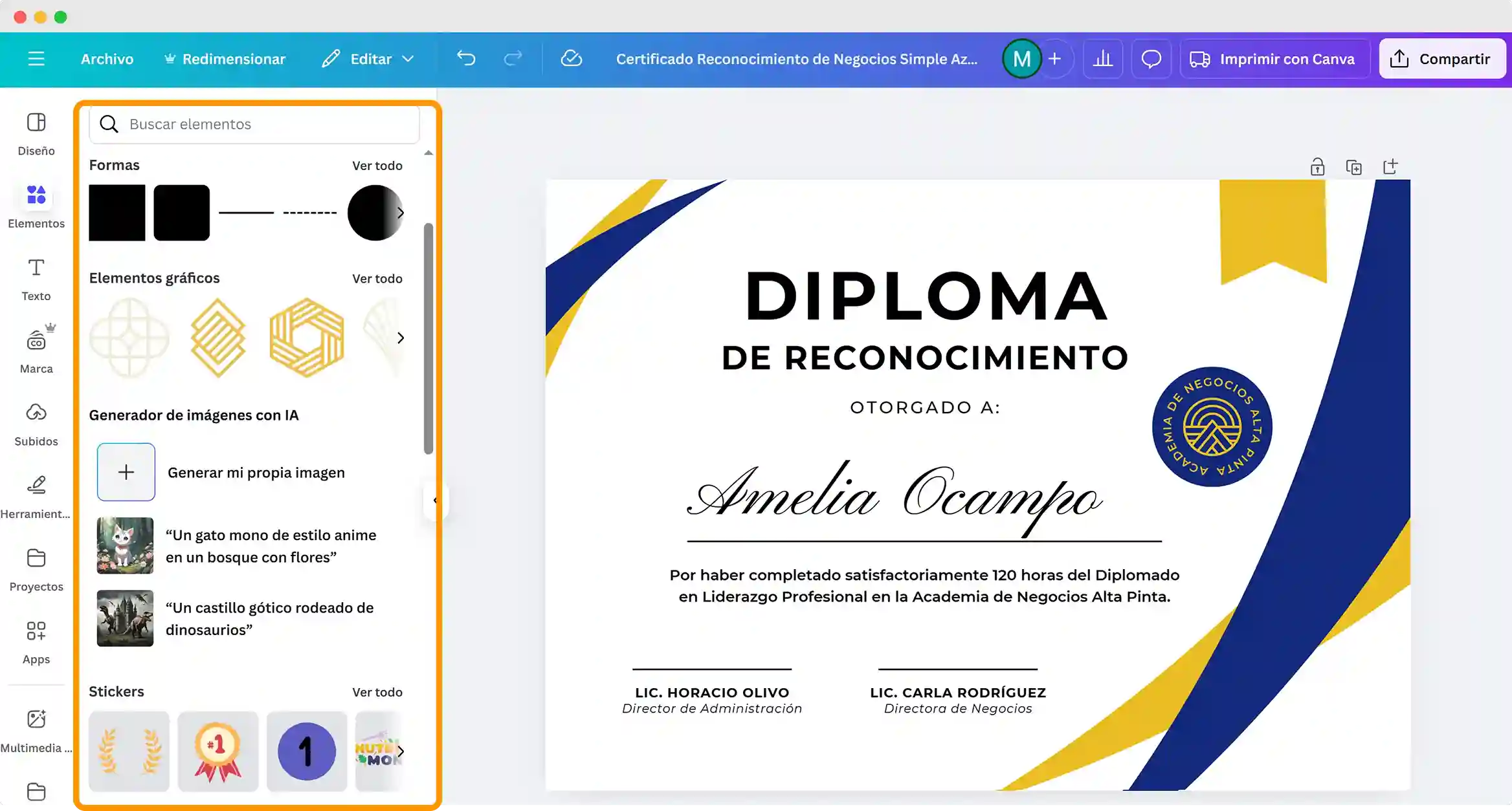 Pantalla de descarga en Canva con diploma en PNG, mostrando cómo descargar diplomas en Canva fácilmente. Pantalla de descarga en Canva con diploma en PNG, mostrando cómo descargar diplomas en Canva fácilmente.
