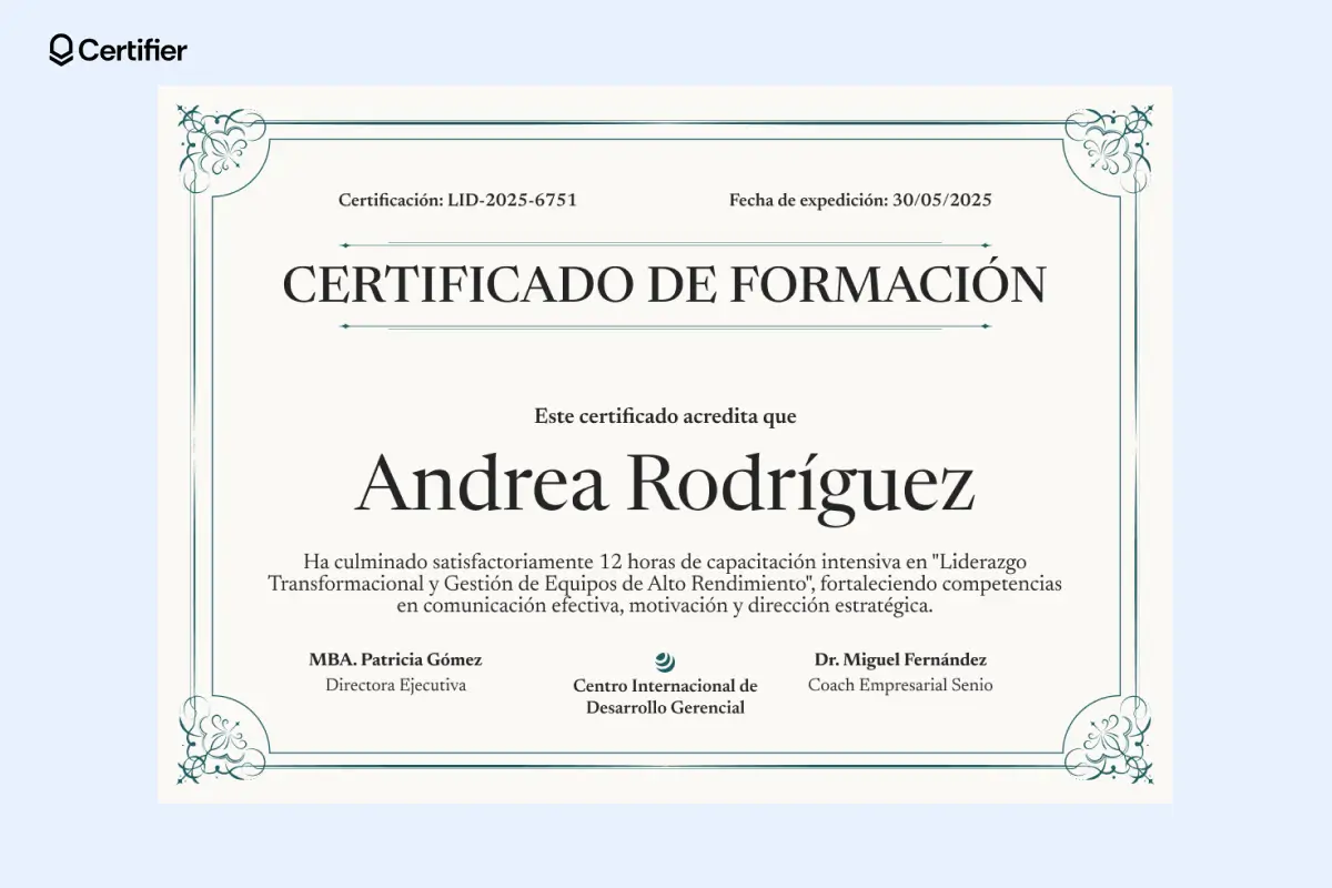 Certificado de capacitación azul brillante inspirado en premios académicos. Certificado de capacitación azul brillante inspirado en premios académicos.