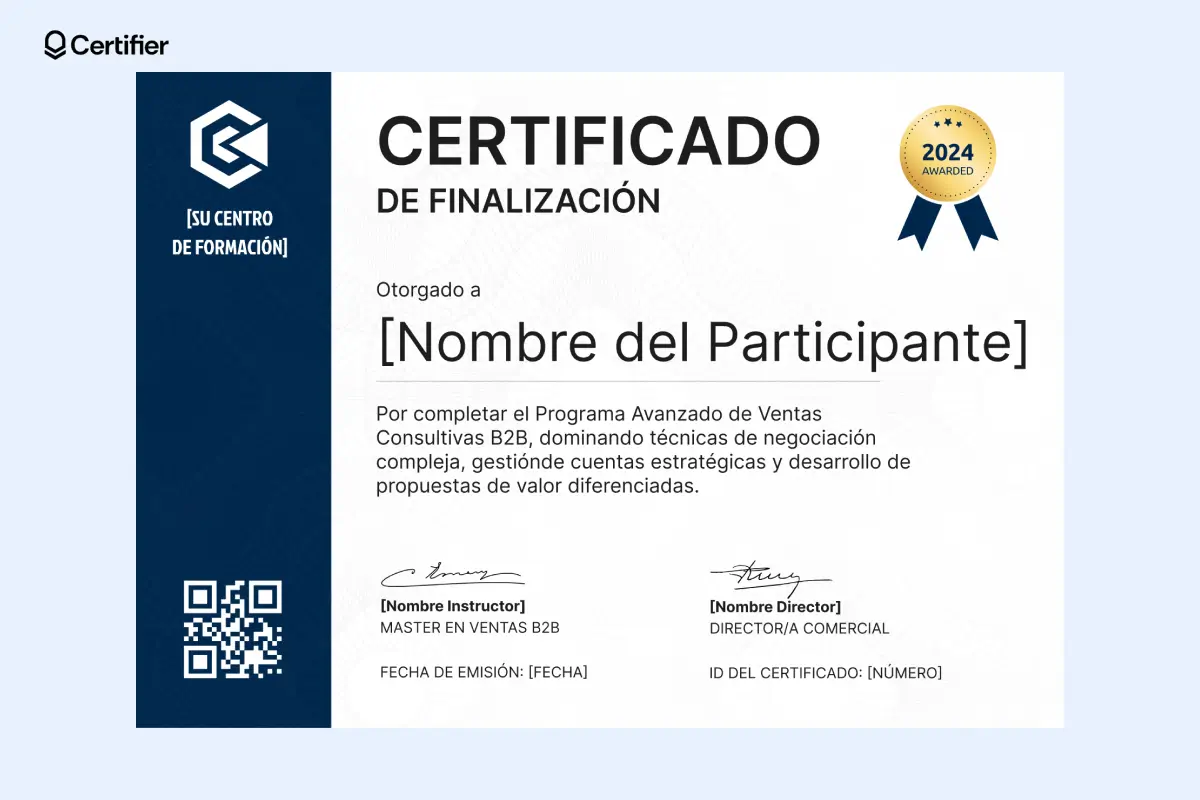 Esta plantilla certificado de finalización es perfecta para imprimir y entregar en programas corporativos, cursos de formación o reconocimientos institucionales. Esta plantilla certificado de finalización es perfecta para imprimir y entregar en programas corporativos, cursos de formación o reconocimientos institucionales.