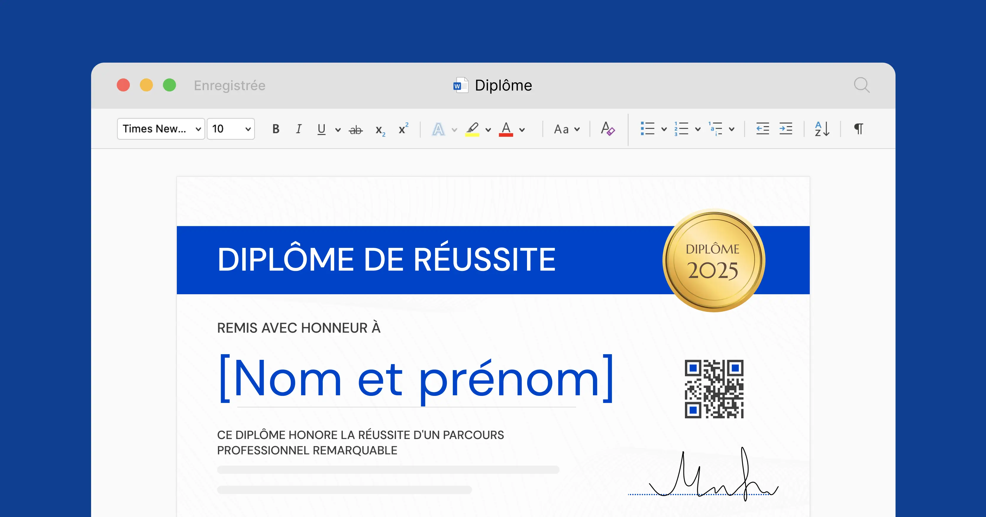 Comment créer un diplôme sur Word ? (Mise à jour 2026), image size:3334x1750
