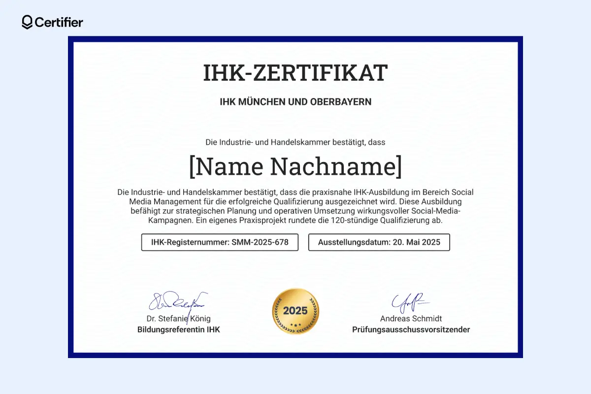 Helle Abschlusszertifikat Vorlage mit feinem Tech-Muster, großem Namensfeld und QR-Code unten links. Helle Abschlusszertifikat Vorlage mit feinem Tech-Muster, großem Namensfeld und QR-Code unten links.