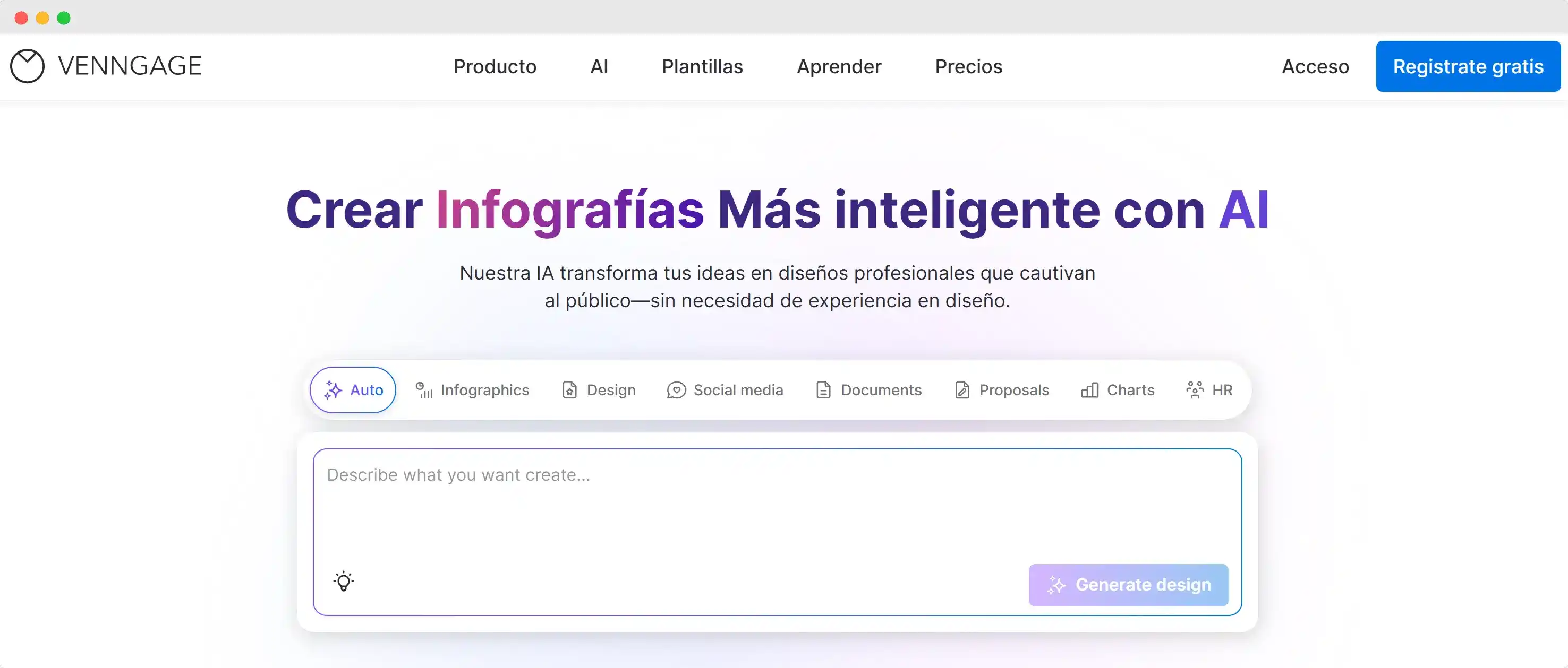 Generador de certificados digitales Venngage mostrando un editor online con múltiples plantillas.