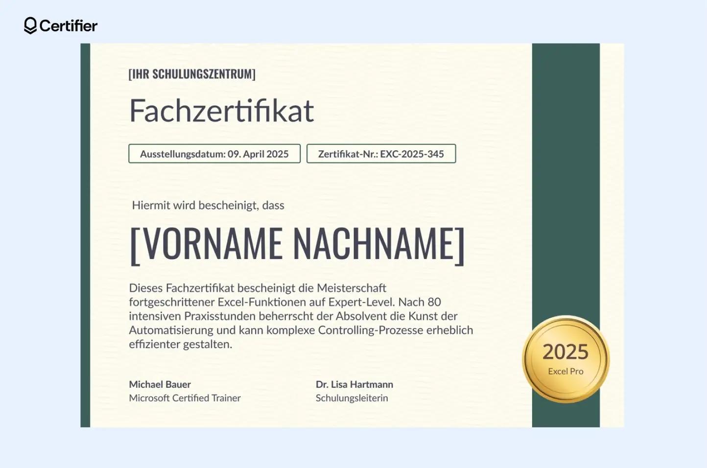 Professionelles Word Vorlage Zertifikat mit violettem Design und Platz für ein Logo. Professionelles Word Vorlage Zertifikat mit violettem Design und Platz für ein Logo.
