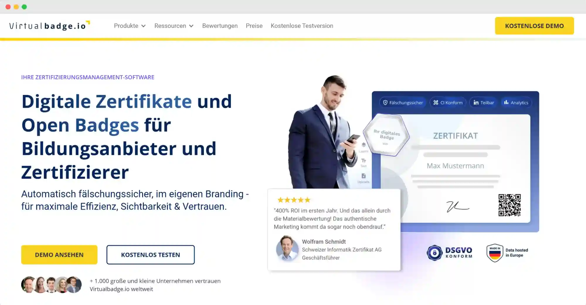 Zertifikat Generator Virtualbadge.io mit Blockchain-Technologie und verifizierbaren digitalen Zertifikaten. Zertifikat Generator Virtualbadge.io mit Blockchain-Technologie und verifizierbaren digitalen Zertifikaten.