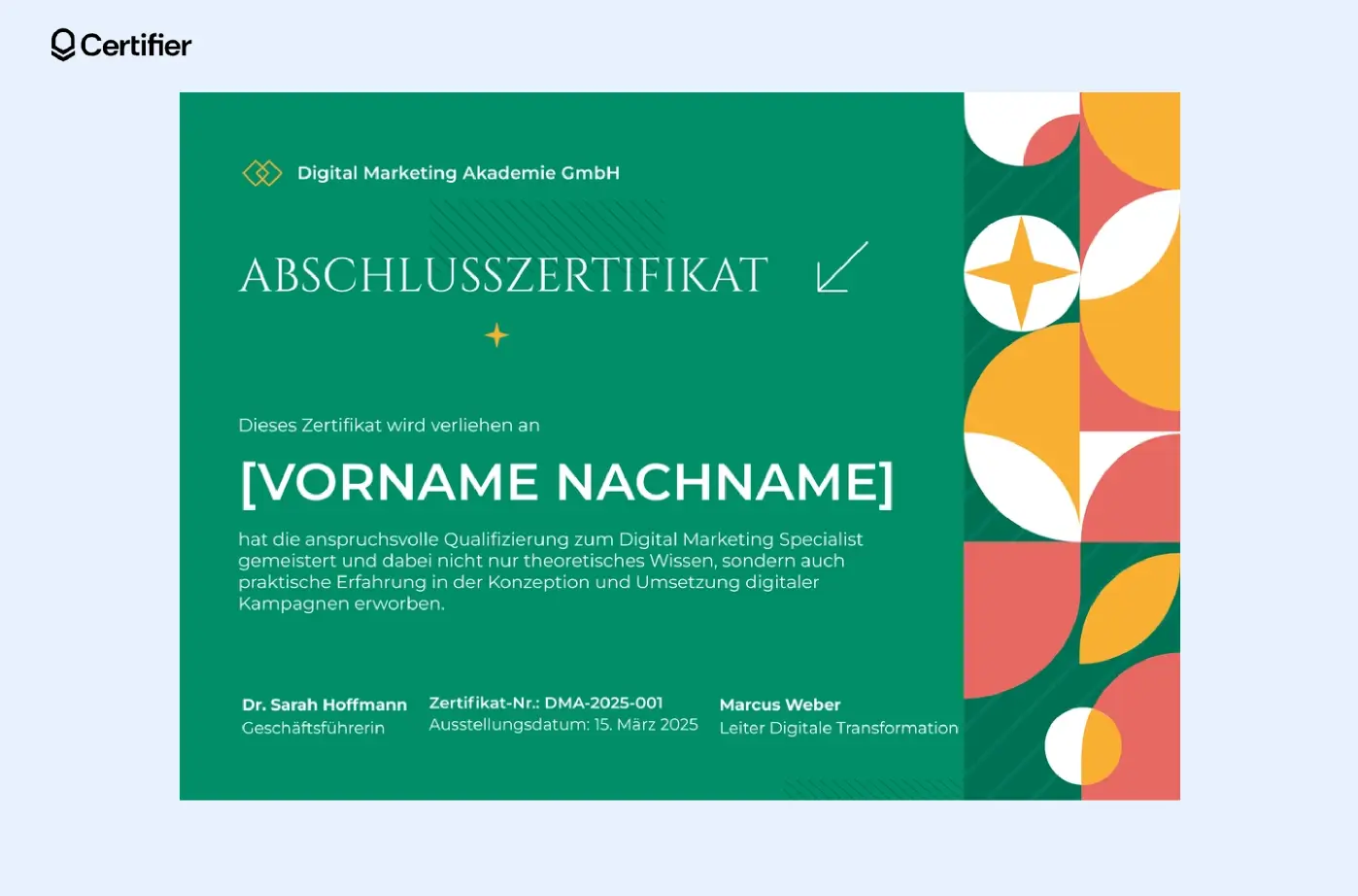 PowerPoint Zertifikat Vorlagen in Rot mit modernem geometrischem Design. PowerPoint Zertifikat Vorlagen in Rot mit modernem geometrischem Design.