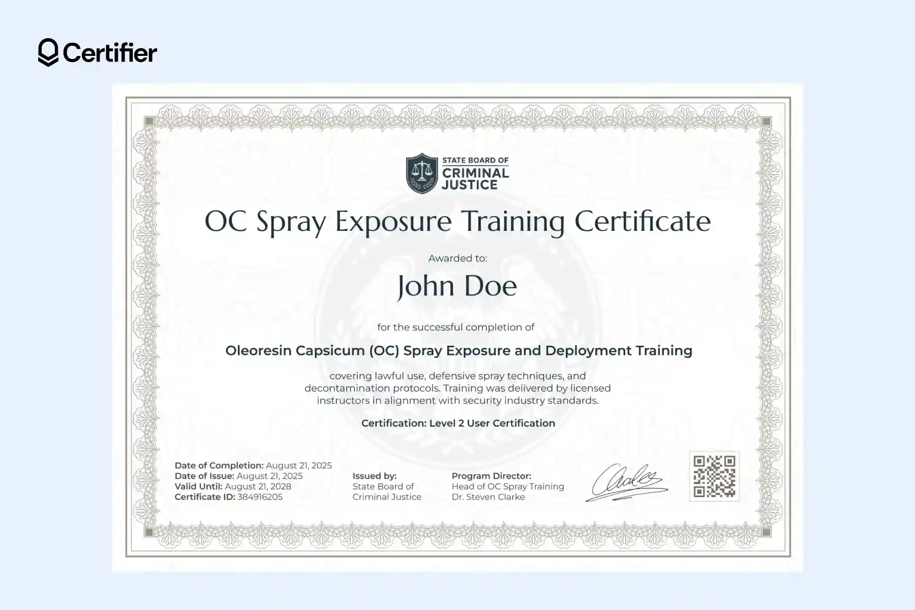 Sophisticated OC certification template with a refined frame, academic design, and a link between different training levels. Sophisticated OC certification template with a refined frame, academic design, and a link between different training levels.