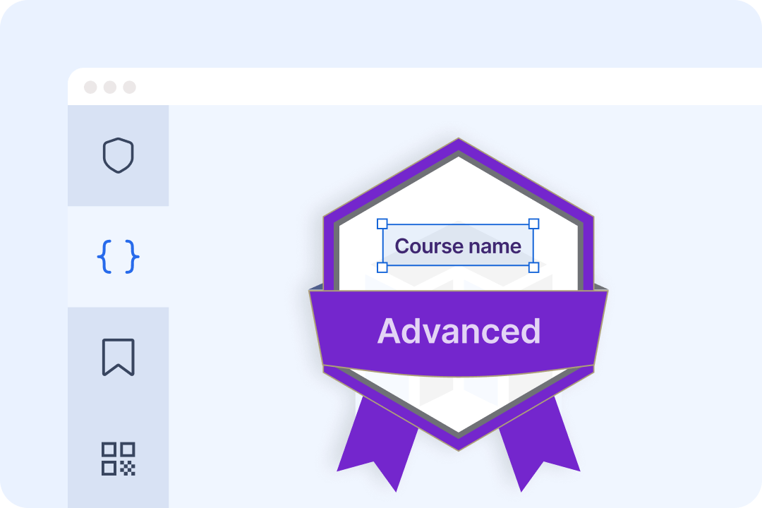 Create on-brand credentials with a powerful design builder