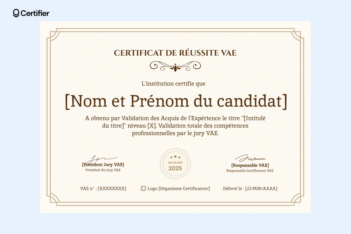 Certificat de réussite modèle gratuit avec encadrement ornemental pour récompenser un objectif professionnel dépassé. Certificat de réussite modèle gratuit avec encadrement ornemental pour récompenser un objectif professionnel dépassé.