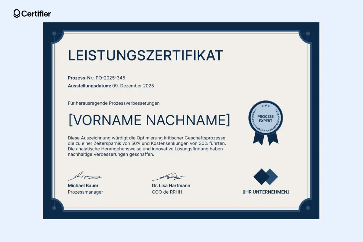 Modernes Leistungszertifikat Vorlage mit dunklem Design und dekorativem Emblem – ideal für Auszeichnungen. Modernes Leistungszertifikat Vorlage mit dunklem Design und dekorativem Emblem – ideal für Auszeichnungen.