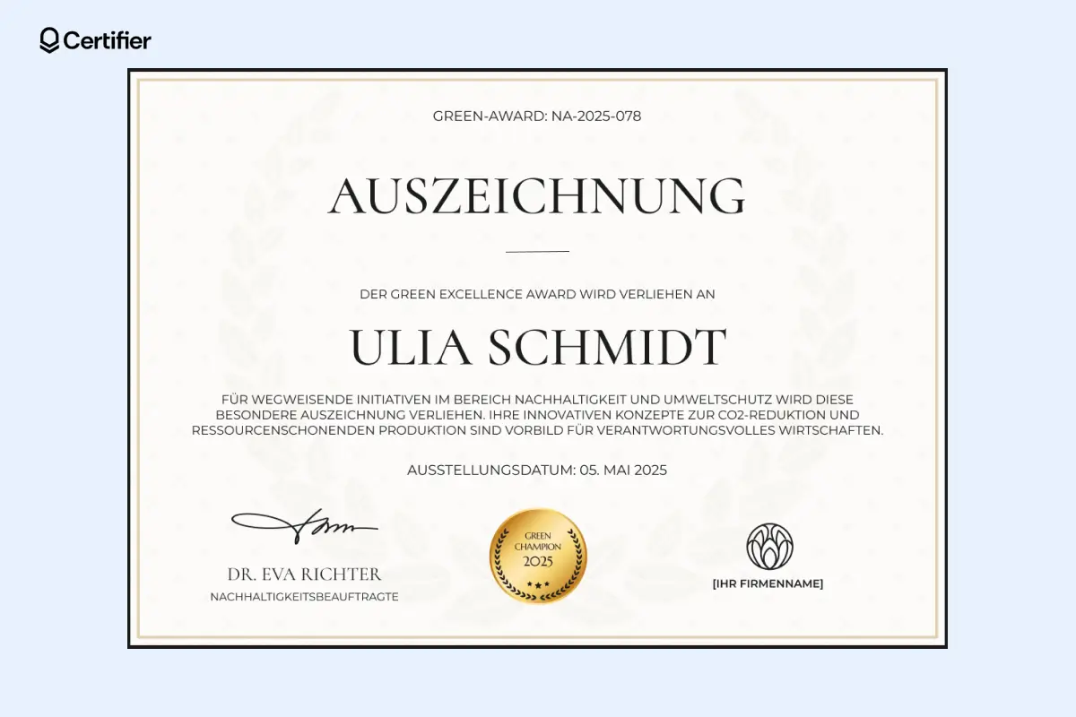 Auszeichnung Mitarbeiter Vorlage mit goldenem Siegel für akademische Spitzenleistungen. Auszeichnung Mitarbeiter Vorlage mit goldenem Siegel für akademische Spitzenleistungen.