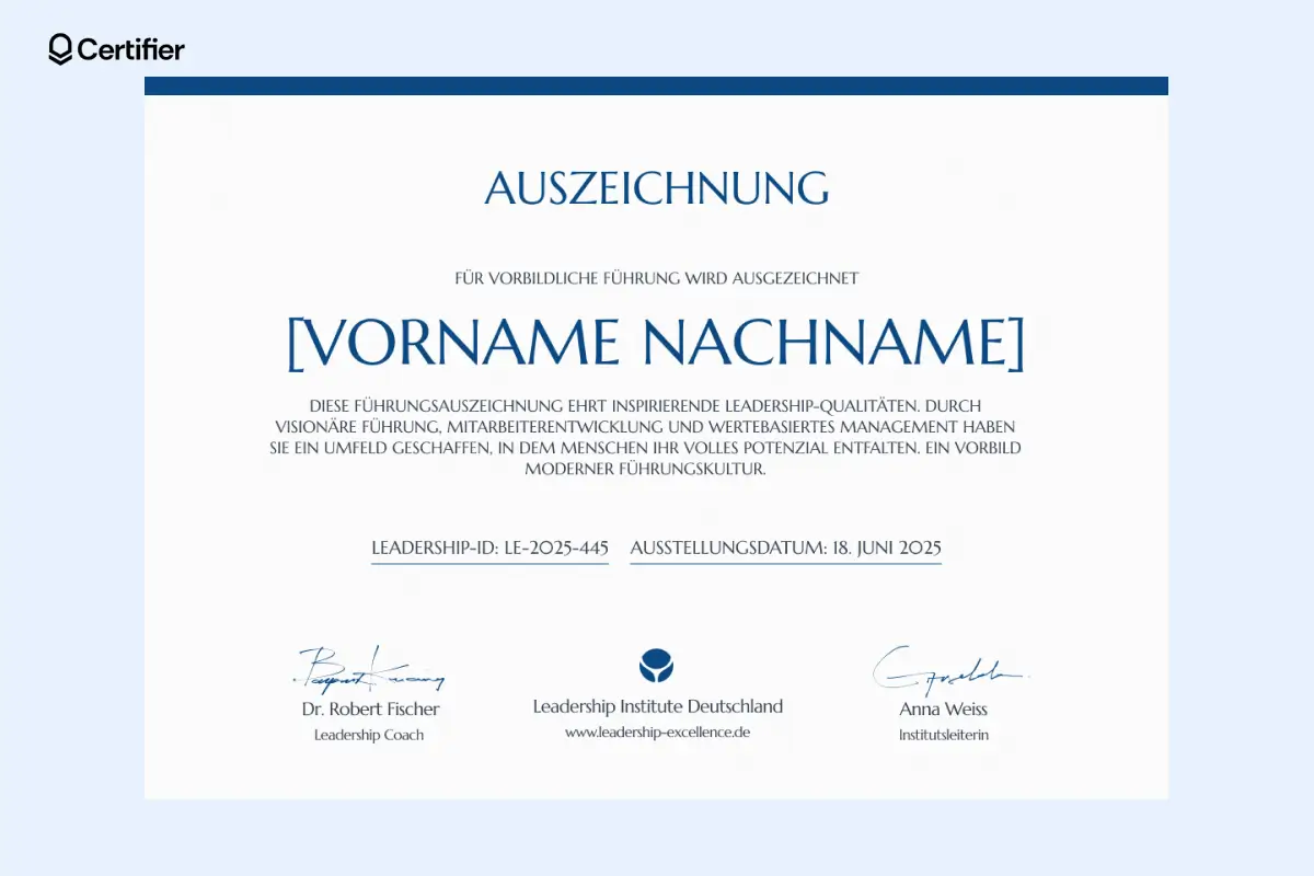 Auszeichnung Urkunde Vorlage zur Würdigung außergewöhnlicher Leistungen. Auszeichnung Urkunde Vorlage zur Würdigung außergewöhnlicher Leistungen.