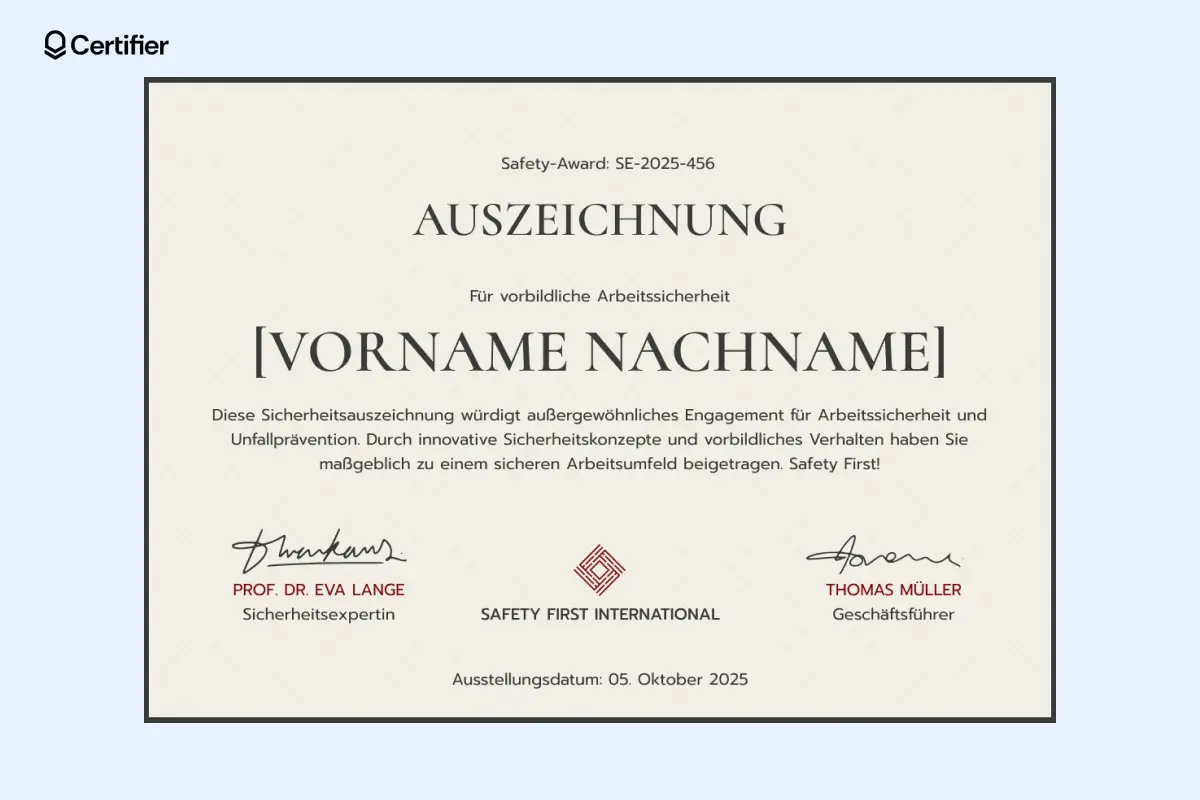 Vorlage Gratulation Auszeichnung für herausragende Studierende. Vorlage Gratulation Auszeichnung für herausragende Studierende.