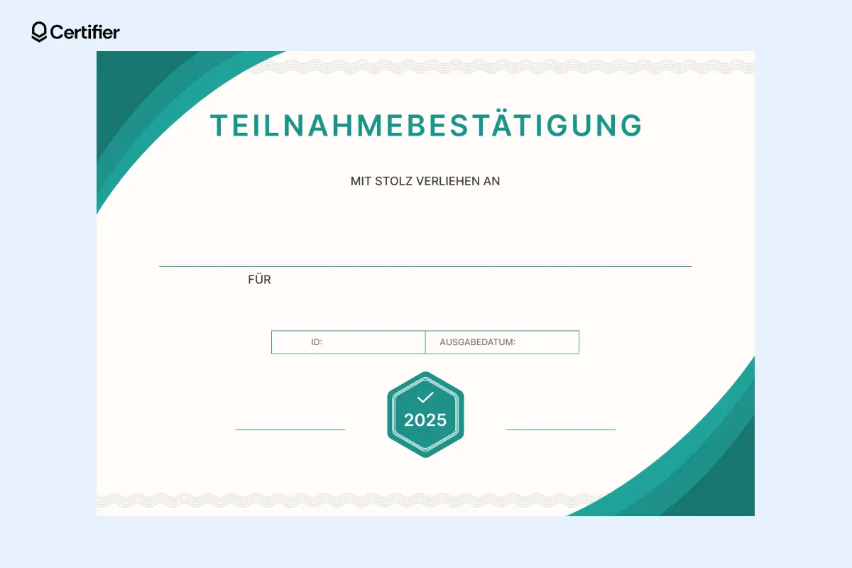 Blanko Zertifikat Vorlage im modernen Stil mit allen Feldern. Blanko Zertifikat Vorlage im modernen Stil mit allen Feldern.