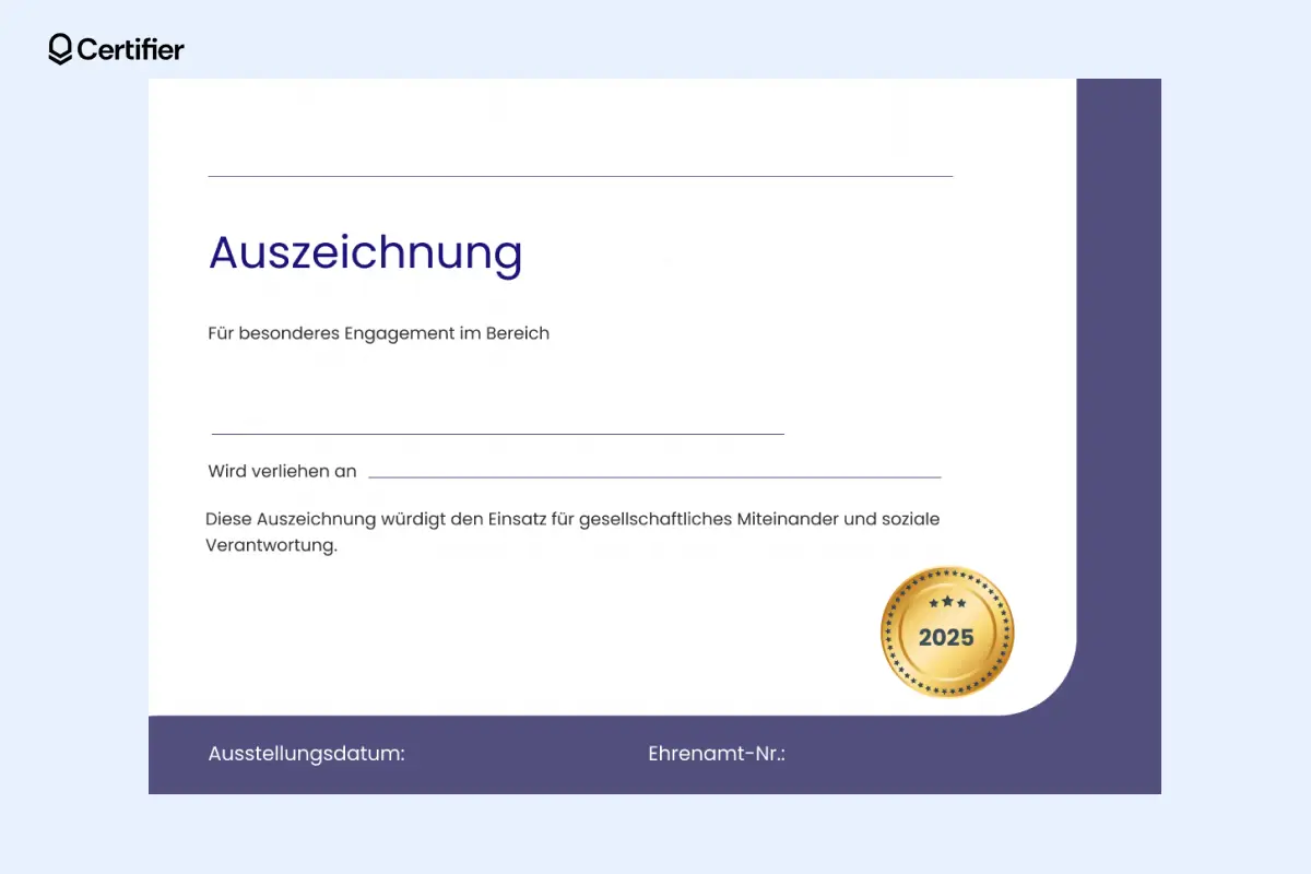 Blanko-Zertifikat-PNG mit blauem Rand und goldenem Siegel für Dankeszertifikate. Blanko-Zertifikat-PNG mit blauem Rand und goldenem Siegel für Dankeszertifikate.