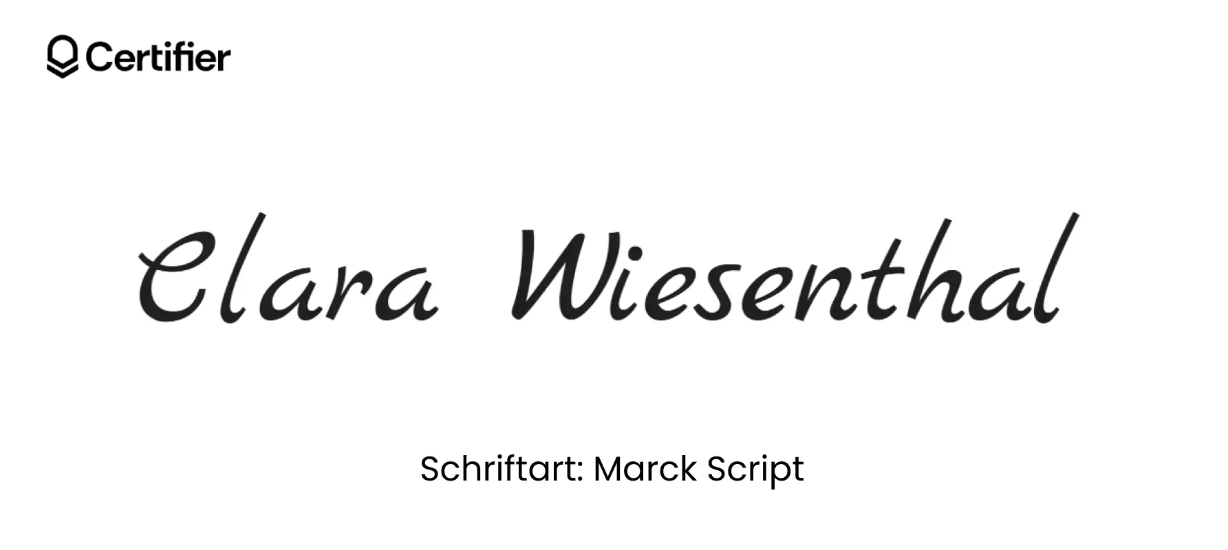 Marck Script – klassische Schriftart für Unterschrift Word, mit authentischem, handgeschriebenem Stil.