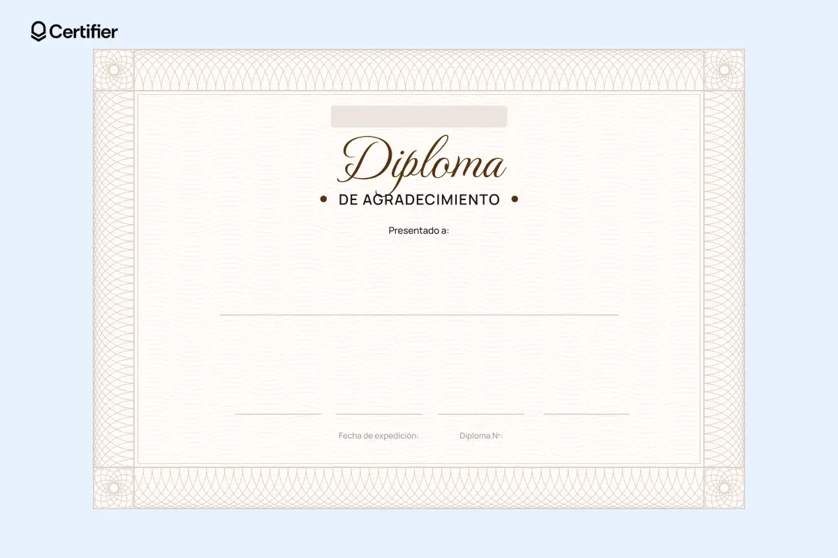 Diploma en blanco PNG con borde ornamental para agradecimiento. Diploma en blanco PNG con borde ornamental para agradecimiento.