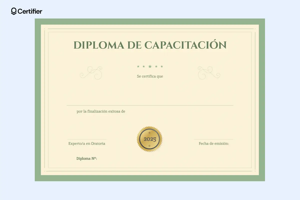 Diploma en blanco infantil con diseño geométrico azul para formación. Diploma en blanco infantil con diseño geométrico azul para formación.