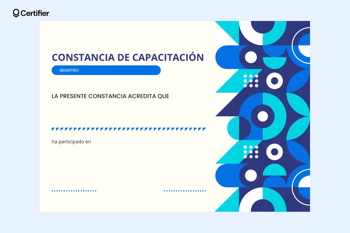 Diploma en blanco PNG imprimible con diseño geométrico azul. Diploma en blanco PNG imprimible con diseño geométrico azul.