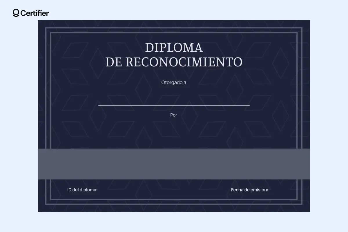 Diploma en blanco infantil con borde verde y medalla dorada para talleres. Diploma en blanco infantil con borde verde y medalla dorada para talleres.