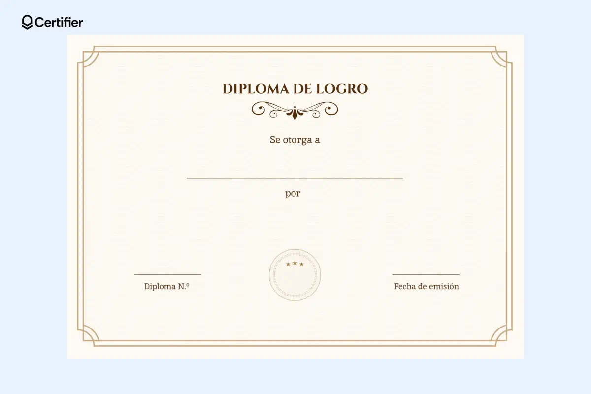 Diploma en blanco PNG con borde dorado clásico para logros. Diploma en blanco PNG con borde dorado clásico para logros.
