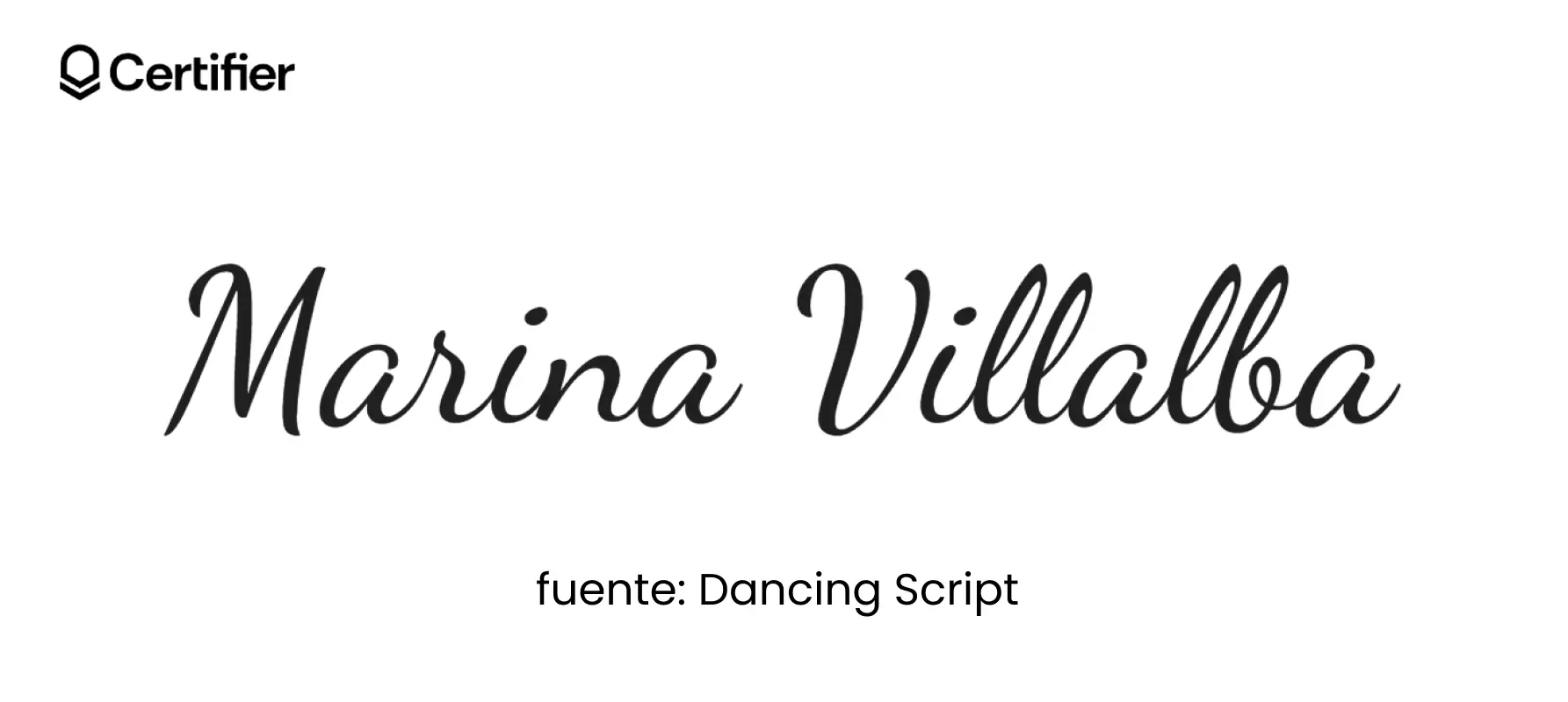 Dancing Script, fuentes caligraficas para firmas y fuentes de letras para firmas elegantes.