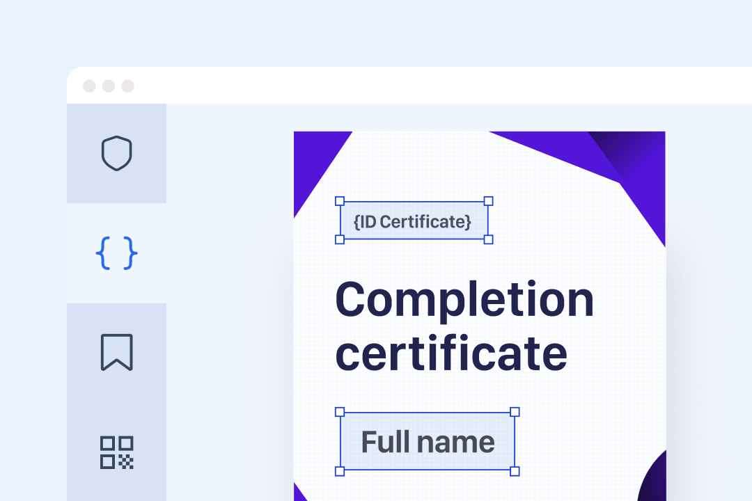 Design on-brand credentials with precision
