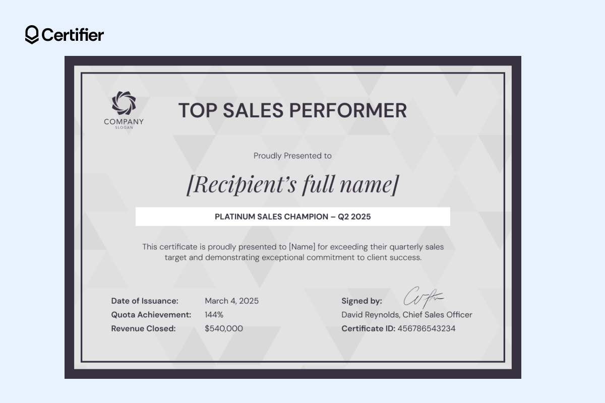 Monochrome simple certificate template with a geometric background, modern typography and contrasting border. Monochrome simple certificate template with a geometric background, modern typography and contrasting border.