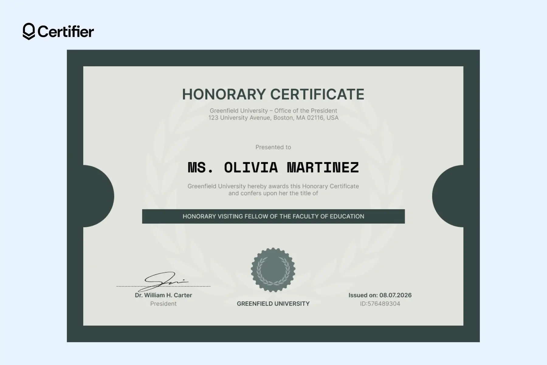 Honorary life membership certificate template graphics with green-gray tones with an academic background pattern; it celebrates the skills. Honorary life membership certificate template graphics with green-gray tones with an academic background pattern; it celebrates the skills.
