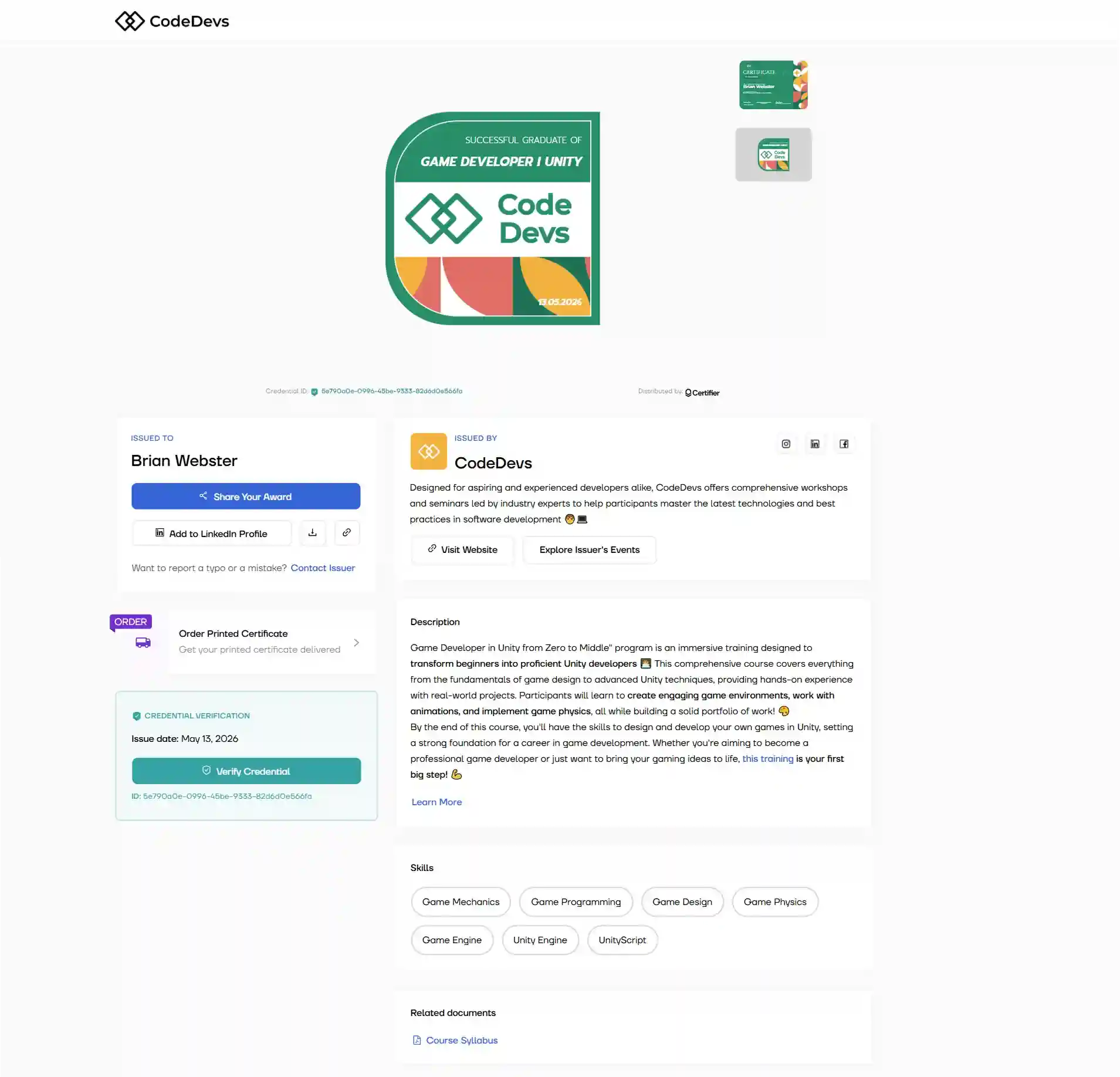 Certifier’s template editor demonstrating how to motivate employees to attend training with professional, personalized corporate certificates.